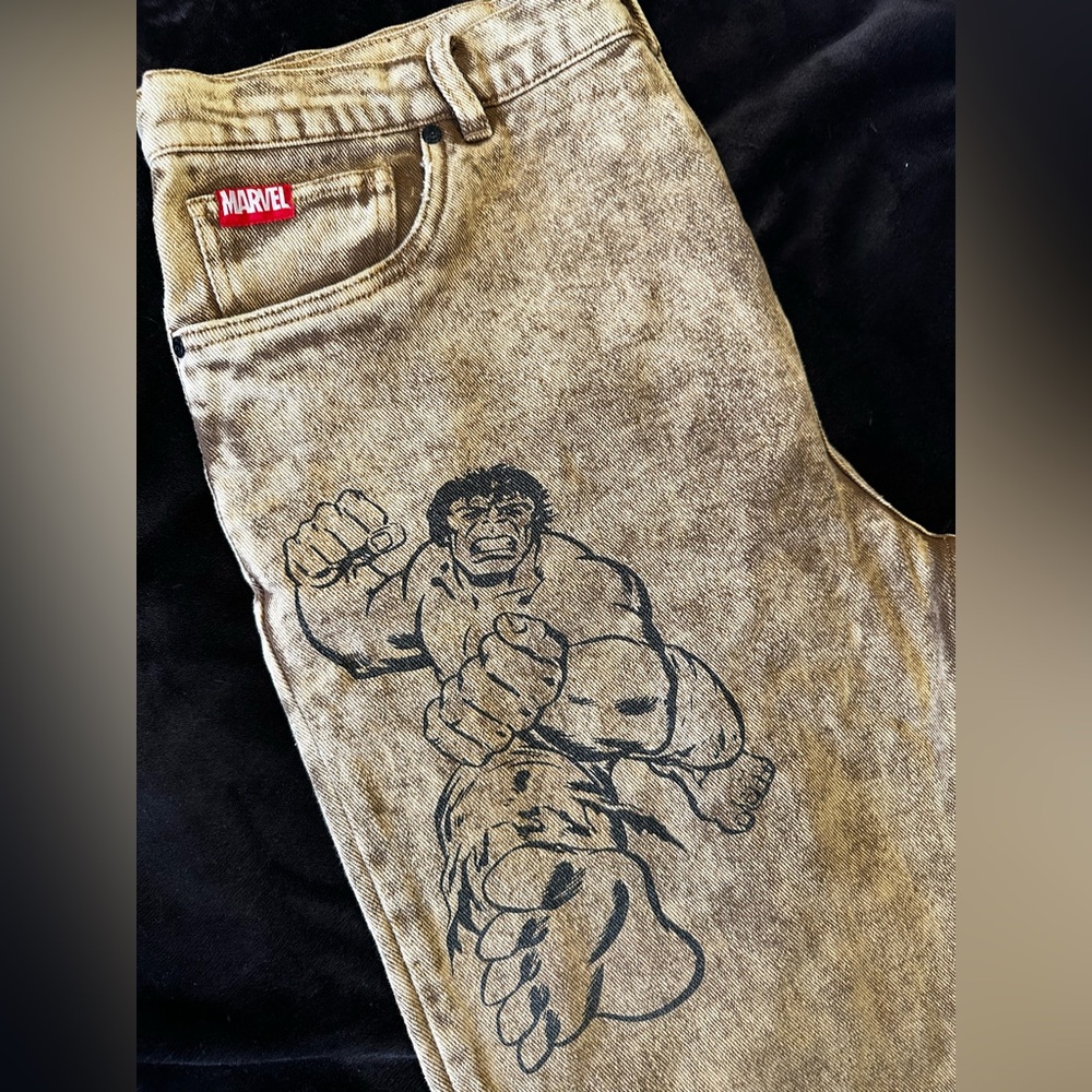 Teddy Fresh Marvel Graphic Jeans